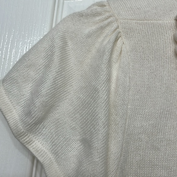 Cap sleeve sweater short sleeve cream - Picture 4 of 5